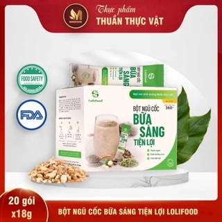 Bột Ngũ Cốc Lolifood Bữa Sáng Tiện Lợi (20 gói x 18g)