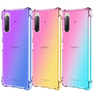 Ốp Điện Thoại TPU Silicon Màu Gradient Bảo Vệ Bốn Góc Chống Sốc Cho Sony Xperia 5 IV 10 1 III II Ace