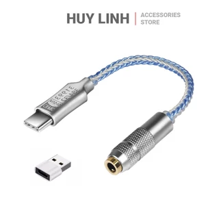 DAC Jack chuyển Type-C to 3.5mm - Chip CX31993 kèm USB-C to USB-A sử cho Windows/Android