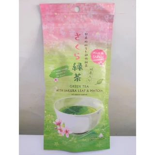 [Gói 24g (8 túi x 3g)] TRÀ XANH LÁ ANH ĐÀO TÚI LỌC [Japan] KANES Green Tea With Sakura Leaf & Matcha