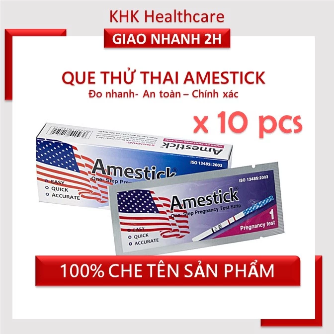 Combo 10 que thử thai AMESTICK chính hãng cho kết quả thai nhanh chóng