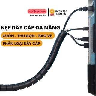 Dây nẹp đa năng cuốn thu gọn, kẹp, chống đứt gãy và bảo vệ tuyệt đối dây cáp máy tính, dây điện, dây mạng, An toàn