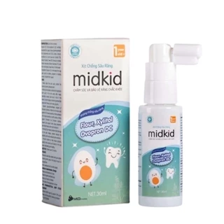 MIDKID xịt chống sâu răng, Xịt ngăn ngừa sâu răng, bảo vệ men răng, ngừa ố vàng, đập tan sâu sún hà mủn_Chính hãng