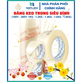 Băng Keo Trong Siêu Dính 100Yard, 200Yard [Hàng chất lượng]