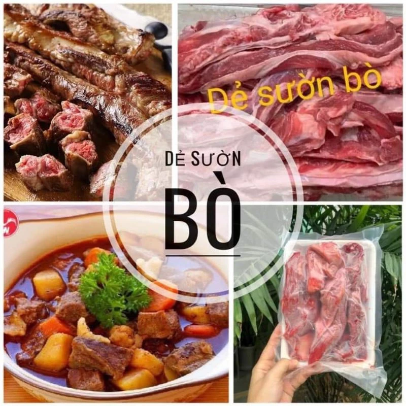 Dẻ sườn bò. khay 500g (giao hỏa tốc)