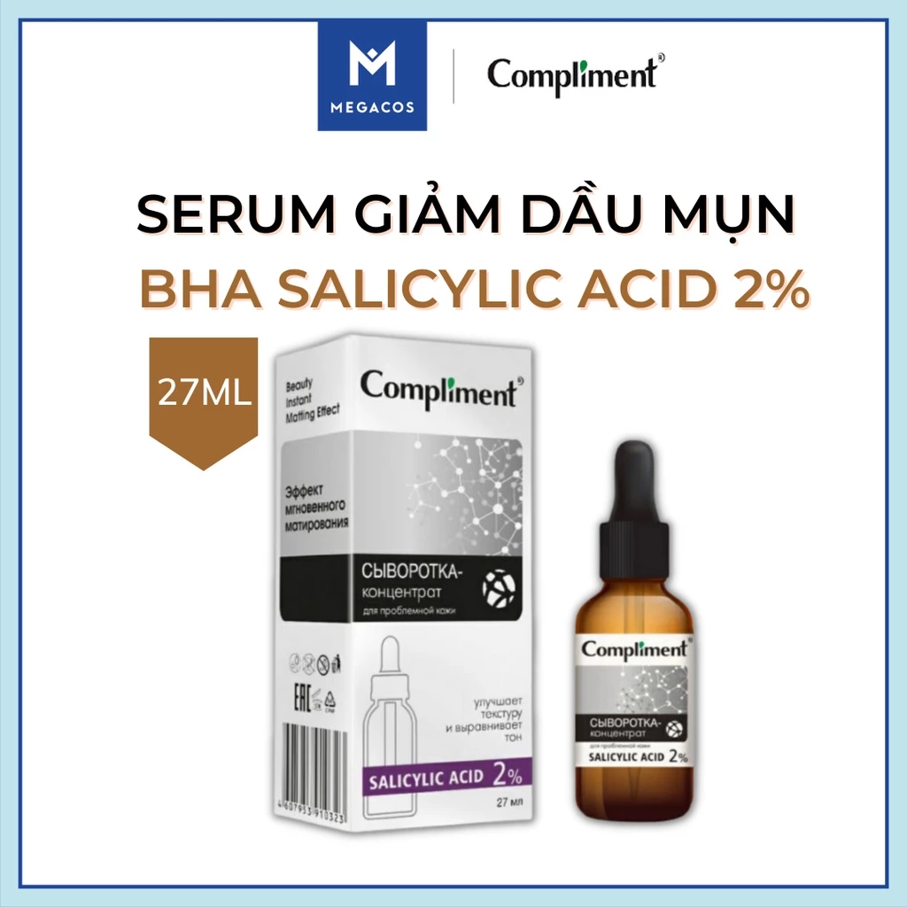 Serum BHA Salicylic Acid 2% Compliment giảm dầu mụn (27ML)