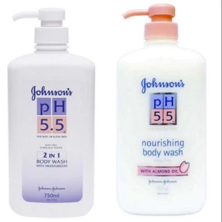 Sữa tắm pH 5.5 Johnson's 2in1/hạnh nhân 750ml