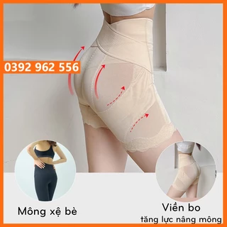 Quần Nịt Bụng Cạp Chéo Định Hình Bụng Ôm Dưới Sát Người Không Lộ Viền Mặc Váy