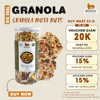 Granola yến mạch mix 7 loại hạt dinh dưỡng ăn liền giòn thơm 500gr