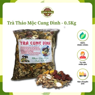 Trà Thảo Mộc Cung Đình 0.5kg Bổ Thận, Mát Gan, Hỗ Trợ Nội Tiết Tố - Dược Liệu Tuấn Dũng