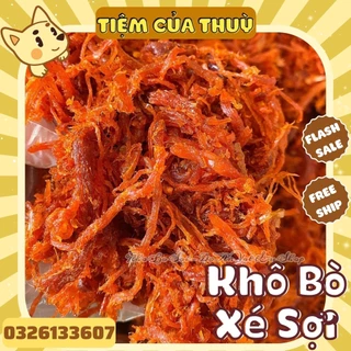 500G Khô Bò Sợi Xé Cay, Bò Khô Sấy Sợi, thơm ngon đậm vị, đồ ăn vặt