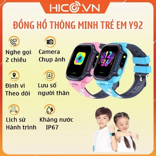 Đồng Hồ Thông Minh Trẻ Em Y92/Y95h Nghe Gọi, Định vị, Tiếng Việt, Giám Sát Hành Trình, Chặn Số Lạ, Chống Nước IP67