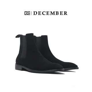 Giày Boot Nam DECEMBER Classic Chelsea Boot Da Lộn - Black