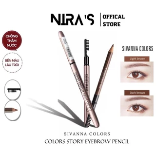 (Auth Thái)Chì kẻ mày Sivanna Colors Story Eyebrow Pencil chống nước, mồ hôi