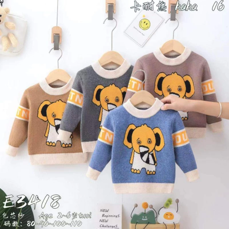 Áo len 2 lớp Quảng châu cho bé trai 8_20kg