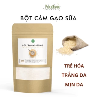 Bột cám gạo sữa nguyên chất hữu cơ 100gr - trắng da, dưỡng ẩm, mờ thâm sạm