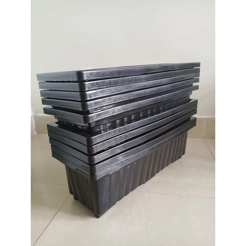 ( HOẢ TỐC) 10 SP Khay trồng rau thông minh - 64 x 24 x 20 cm  tặng kèm gói hạt giống, chỉ ship TP.HCM