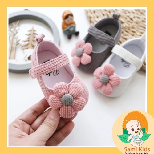 Giày tập đi cho bé trai bé gái sơ sinh, giày búp bê vải cho trẻ 1 tuổi SAMI KIDS