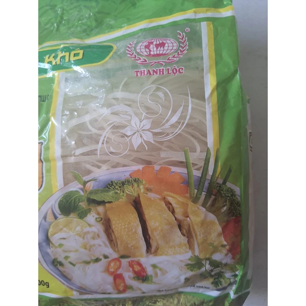 1 Kg Phở khô Hương Lúa dẻo dai Bánh phở bắc chuẩn vị ngon gồm 2 gói như hình