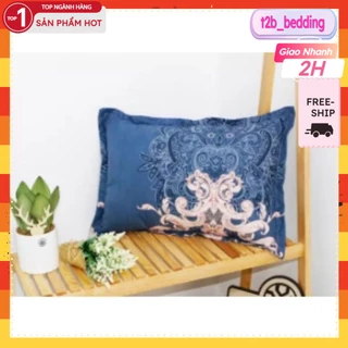 Vỏ gối nằm,áo gối chất cotton poly kích thước 45x65cm,mẫu hoàng gia ghi