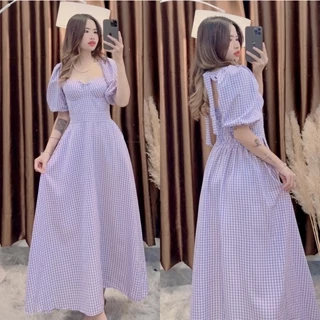 đầm maxi cổ vuông big size