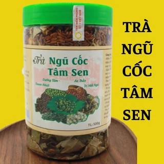 Trà Giảm Cân Ngủ Cốc Tâm Sen hoa nhài gạo lứt giảm mỡ bụng, trà tâm sen ngủ ngon Mát Gan thanh lọc cơ thể