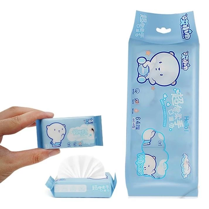 Set 8 gói khăn giấy ướt mini bỏ túi tiện dụng( 8 gói/túi)_  cáp sạc iphone