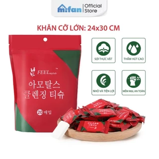 Khăn Giấy Nén Hàn Quốc Cao Cấp MIFAN Khăn 24x30cm - Loại Dày 2 Lớp - Mang Đi Du Lịch, Công Tác Tiện Lợi ,