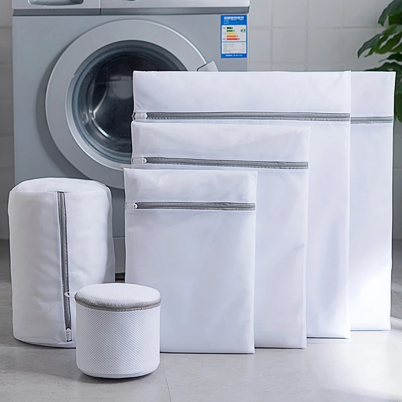Túi Lưới Đựng Quần Áo Cho Máy Giặt HÀNG DÀY - Bảo Vệ Đồ Lót Trong Máy Giặt (Khóa Màu Xám)