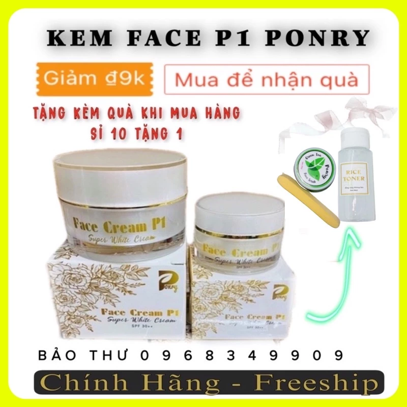 Kem Face P1 PONRY 10gr [Chính hãng kèm Quà + Freeship]