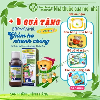 Fitobimbi Broncamil - Hỗ trợ giảm ho đờm, ho do nhiễm lạnh, viêm họng, viêm phế quản (Chai 200ml)