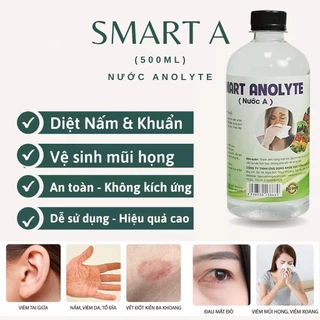 Dung dịch nước sát khuẩn Smart A 500ml  Khử khuẩn da, tai mũi họng