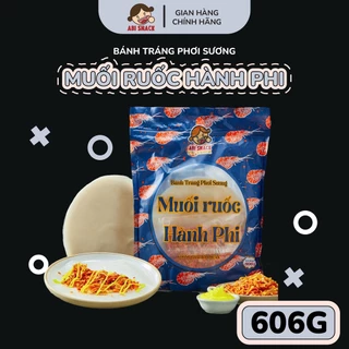 [Mua 5 Tặng 1] Bánh Tráng Phơi Sương Muối Ruốc Hành Phi Thương Hiệu Abi Snack Trọng Lượng 606 Gam