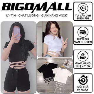 Áo croptop body dây buộc chất bozip cá tính BIGOMALL