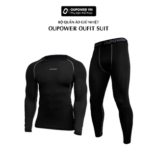 Bộ quần áo thể thao OUPOWER OUFIT giữ nhiệt,  bó cơ con giãn 4 chiều thoải mái, thoáng khí, nhanh khô