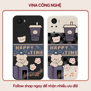 Ốp lưng Xiaomi Redmi 9A/Redmi Not 8/Mi 11 Lite/...viền bảo vệ camera hình Happy Time