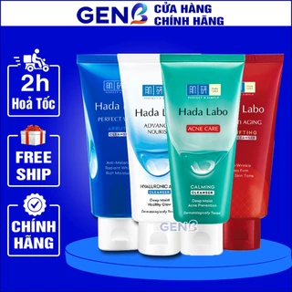 Sữa Rửa Mặt Hada Labo CHÍNH HÃNG Chăm Sóc Cấp Ẩm/Dưỡng Trắng Da/Chống Lão Hóa Rohto NHẬT Srm Hadalabo Trắng/Xanh/Đỏ GENB