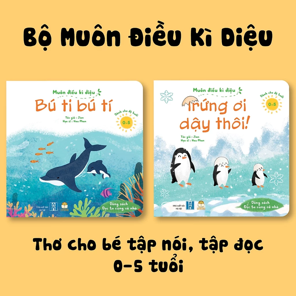 Sách - Muôn Điều Kì Diệu - bộ 2 cuốn : bú ti / trứng ơi dậy thôi