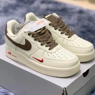 Giày Nike Air Force 1 AF1 trắng móc nâu bản cao cấp 1-1 hàng trung full phụ kiện