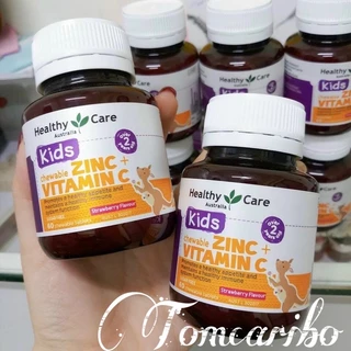 Kẹo ZinC + VitaminC Healthy Care Úc 60viên