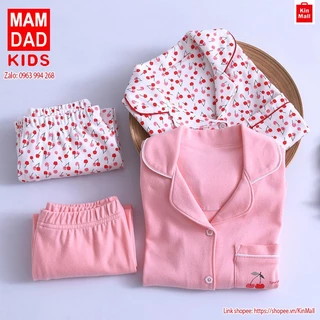 (GIẢM GIÁ LẺ SIZE) Bộ đồ ngủ chính hãng KIDS MAM & DAD cho Bé Gái (13-23kg) (3-6 tuổi)