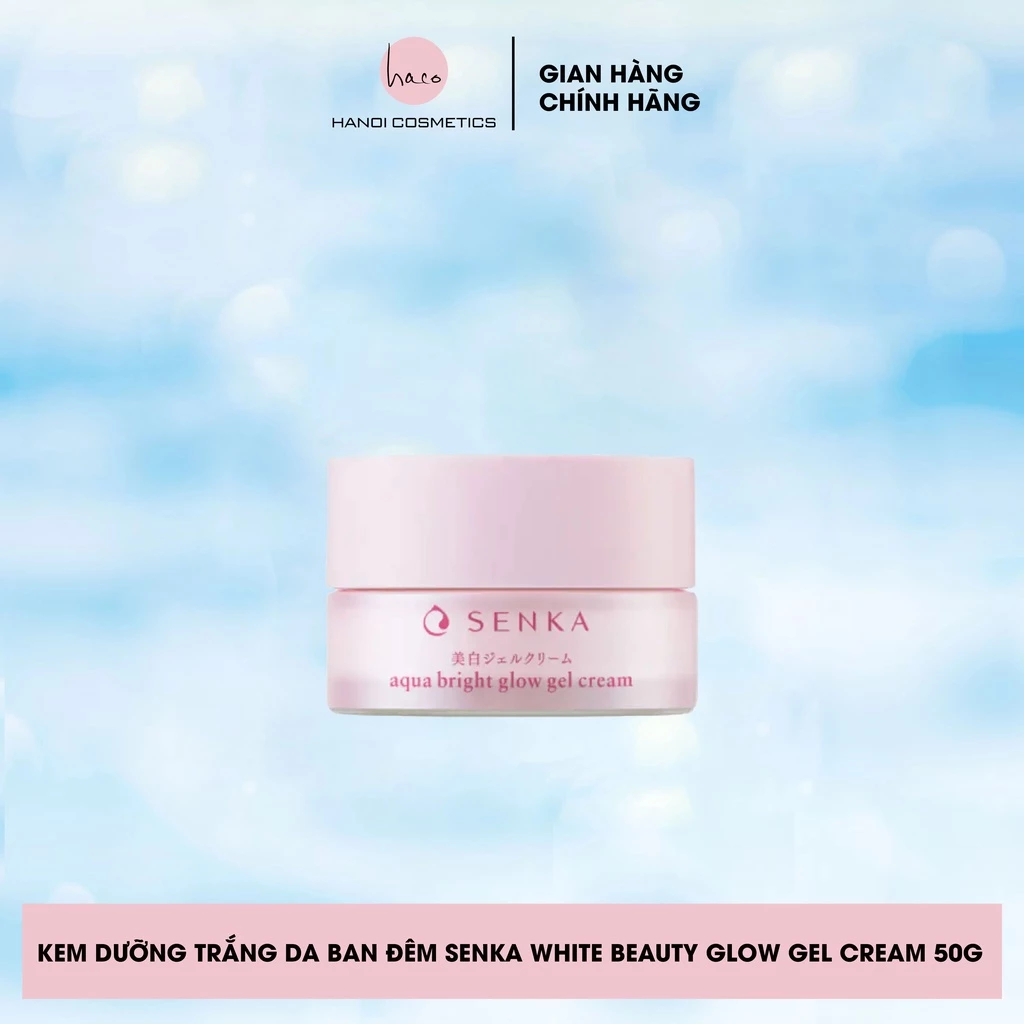 Kem Dưỡng Trắng Da Ban Đêm Senka White Beauty Glow Gel Cream 50g