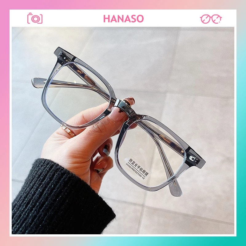 Gọng kính cận nữ nam cao cấp phong cách Hàn Quốc kính giả cận chống tia UV siêu hot hit thời trang cháy phố HANASO 131