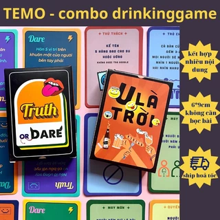 Bộ bài drinking game truth or dare thách hay thật và U Là Trời cho nhóm bạn liên hoạn Temo Toys