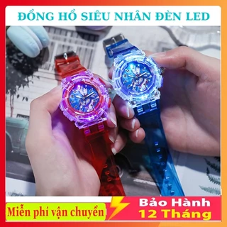 Đồng Hồ Siêu Nhân Nhện Nhiều Màu Cho Bé Trai Có Đèn LED Phát Sáng, Chống Nước