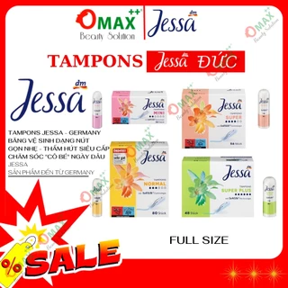 TAMPONS JESSA Đức Dạng Nút - Siêu Thấm Hút - Tiện Lợi - Nhỏ Gọn Dễ Dùng - Hàng Nhập Khẩu - Đủ Các Giọt