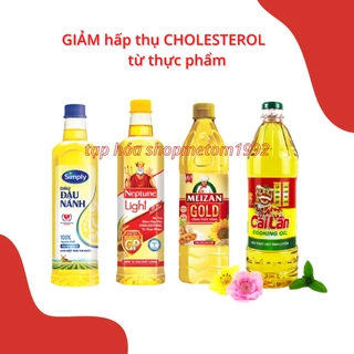 [1 LÍT] Dầu ăn Simply, Neptune, Mezan, Cái Lân Chai 1 Lít DATE  mới