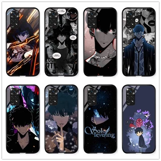 Dành Cho Redmi Note 11 / Note 11 pro Anime Hoạt Hình Solo Leveling Sung Jin Woo Jinwoo Kính Cường Lực Vỏ Cứng Chấp Nhận Cá Tính Tùy Chỉnh Vỏ Điện Thoại Vỏ DIY