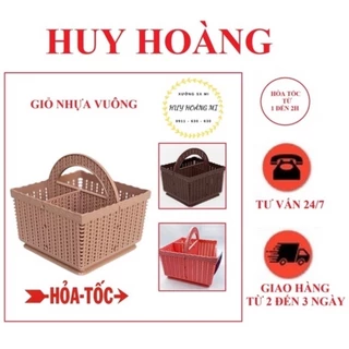 Giỏ vuông 3 ngăn tiện lợi_Rỗ 3 ngăn đựng đồ nối mi, đồ nail, phun xăm_Dụng cụ nối mi_Huy Hoàng Mi