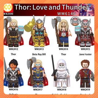 Đồ Chơi Lắp Ráp Minifigures Các Mẫu Nhân Vật Siêu Anh Hùng Trong Love And Thunder Thor Star Lord Valkyrie WM6146